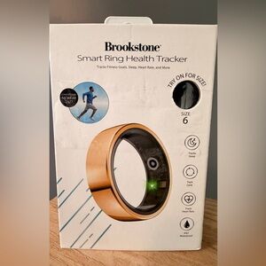 NWT - Brookstone Smart Ring Health Tracker - Size 6, Gold